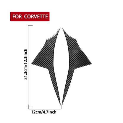 For Chevrolet Corvette C8 2pcs /Set Car Door Decorative Sticker(Black) - Car Interior Mouldings by buy2fix | Online Shopping UK | buy2fix