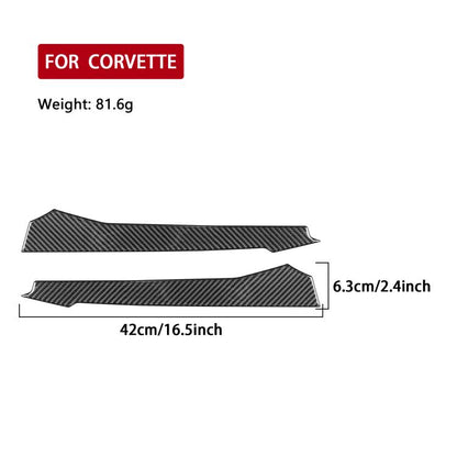 For Chevrolet Corvette C8 2pcs /Set Front Vent Sticker(Black) - Car Interior Mouldings by buy2fix | Online Shopping UK | buy2fix
