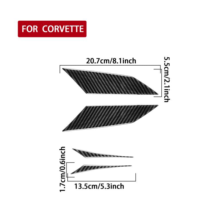 For Chevrolet Corvette C8 4pcs /Set Taillight Both Sides Decorative Stickers(Black) - Car Interior Mouldings by buy2fix | Online Shopping UK | buy2fix