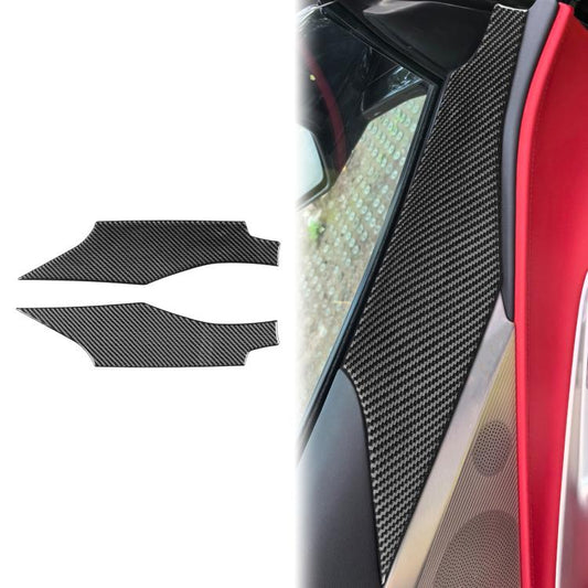 For Chevrolet Corvette C8 2pcs /Set Door Panel Decorative Sticker(Black) - Car Interior Mouldings by buy2fix | Online Shopping UK | buy2fix