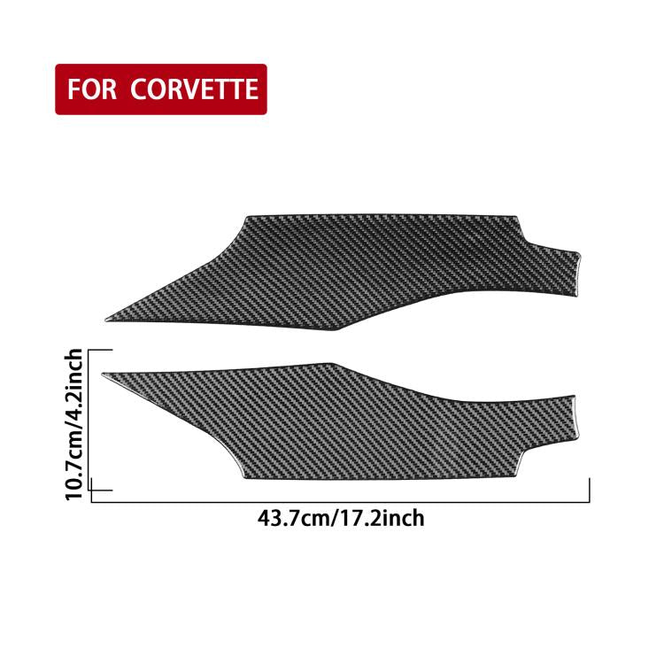 For Chevrolet Corvette C8 2pcs /Set Door Panel Decorative Sticker(Black) - Car Interior Mouldings by buy2fix | Online Shopping UK | buy2fix