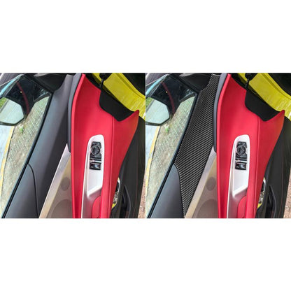 For Chevrolet Corvette C8 2pcs /Set Door Panel Decorative Sticker(Black) - Car Interior Mouldings by buy2fix | Online Shopping UK | buy2fix