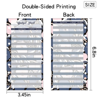 60 Sheets Cash Budget Card Loose-leaf Bookkeeping Replacement Core(Fruits) - Notebooks by buy2fix | Online Shopping UK | buy2fix