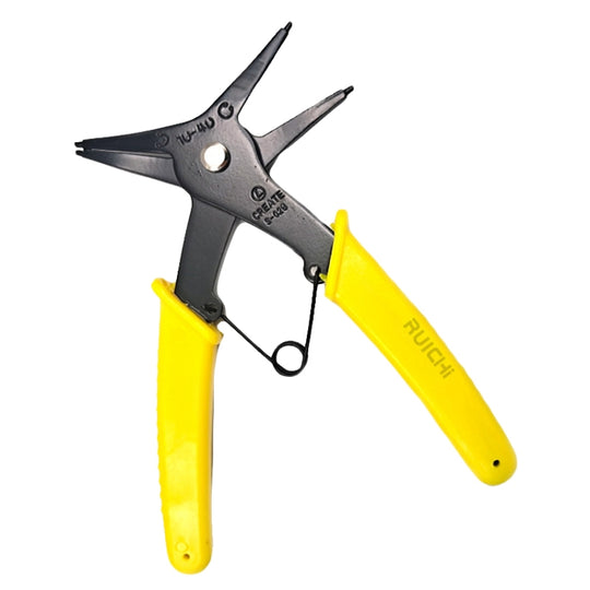 RUICHI 2 In 1 Multi-Function Clamp Spring Retainer Pliers(Yellow)