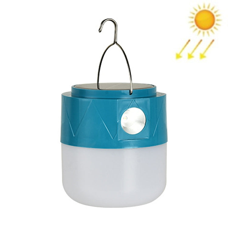 105 Solar Rechargeable LED Bulb Light Camping Light Emergency Light with Flashlight Function(Blue) by buy2fix