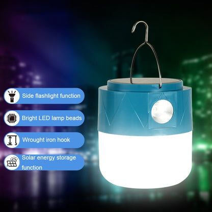 105 Solar Rechargeable LED Bulb Light Camping Light Emergency Light with Flashlight Function(Blue) by buy2fix