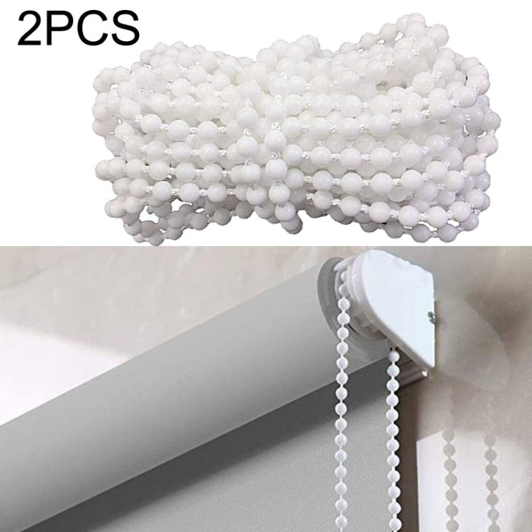 2PCS 10m Bead Chain White Beads Shutter Venetian Blinds Curtain Accessories 4.5 x 6mm Mirabilis Beads by buy2fix