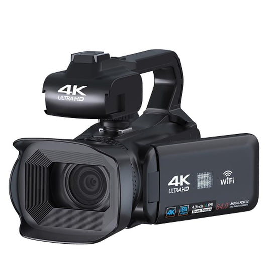 64MP 18X Zoom 4-Inch Touch Screen Handheld Digital Video Camera(16G) - Video Cameras by buy2fix | Online Shopping UK | buy2fix