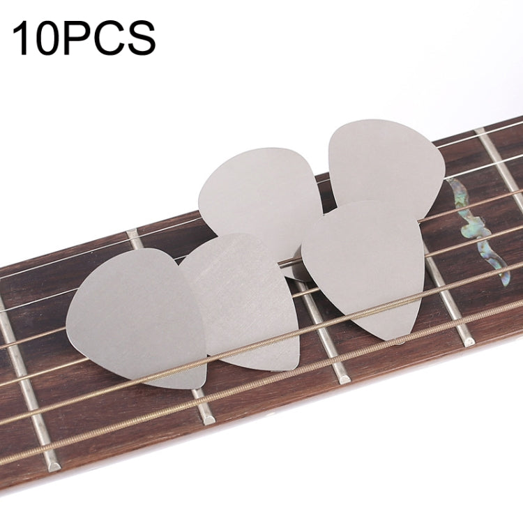 10PCS Thumb Fingers Metal Stainless Steel Bayse Guitar Paddles(Silver) - String Instrument Accessories by buy2fix | Online Shopping UK | buy2fix