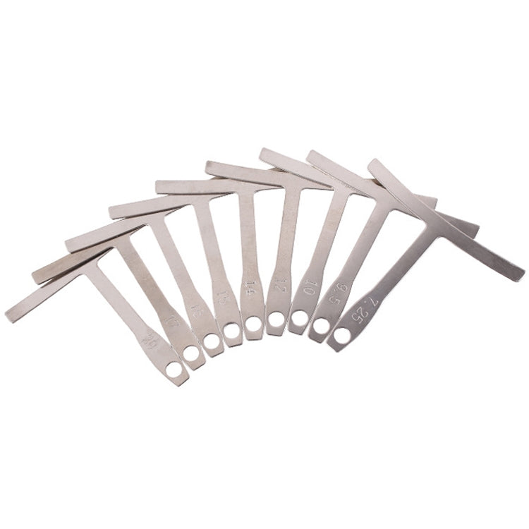 9 PCS/ Set T -Type Guitar Ruler Guitar Repair Measuring Ruler Tools by buy2fix