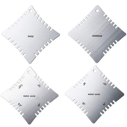 4 PCS/ Set Guitar With Teeth Ruler Guitar Repair Measuring Ruler Tools - String Instrument Accessories by buy2fix | Online Shopping UK | buy2fix