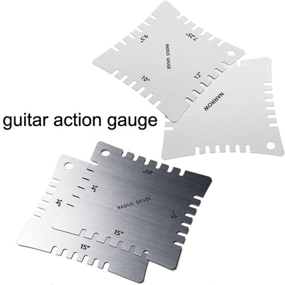 4 PCS/ Set Guitar With Teeth Ruler Guitar Repair Measuring Ruler Tools - String Instrument Accessories by buy2fix | Online Shopping UK | buy2fix