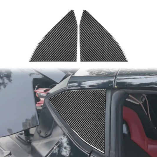For Chevrolet Corvette C8 2pcs /Set Rear Triangle Window Decoration Sticker(Black) - Car Interior Mouldings by buy2fix | Online Shopping UK | buy2fix