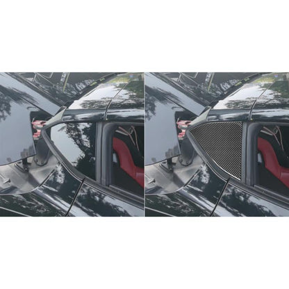 For Chevrolet Corvette C8 2pcs /Set Rear Triangle Window Decoration Sticker(Black) - Car Interior Mouldings by buy2fix | Online Shopping UK | buy2fix