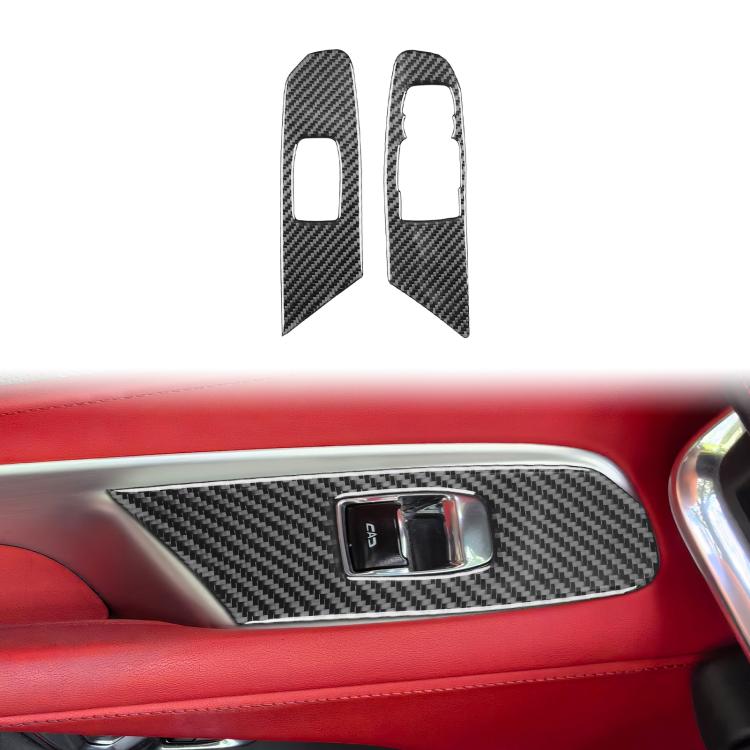 For Chevrolet Corvette C8 2pcs /Set Right-Hand Drive Lift Button Decorative Sticker(Black) - Car Interior Mouldings by buy2fix | Online Shopping UK | buy2fix