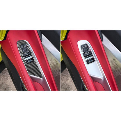 For Chevrolet Corvette C8 2pcs /Set Right-Hand Drive Lift Button Decorative Sticker(Black) - Car Interior Mouldings by buy2fix | Online Shopping UK | buy2fix