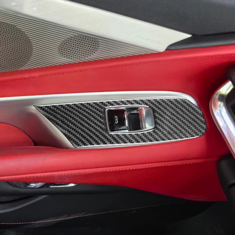 For Chevrolet Corvette C8 2pcs /Set Right-Hand Drive Lift Button Decorative Sticker(Black) - Car Interior Mouldings by buy2fix | Online Shopping UK | buy2fix