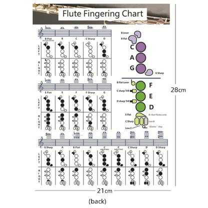 Coated Paper Flute Chord Fingering Practice Chart Staff Chord Fingering(Small) - Other Accessories by buy2fix | Online Shopping UK | buy2fix