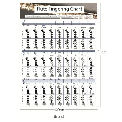 Coated Paper Flute Chord Fingering Practice Chart Staff Chord Fingering(Large) - Other Accessories by buy2fix | Online Shopping UK | buy2fix