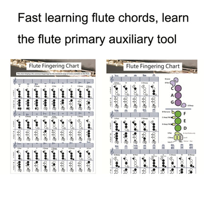Coated Paper Flute Chord Fingering Practice Chart Staff Chord Fingering(Large) - Other Accessories by buy2fix | Online Shopping UK | buy2fix
