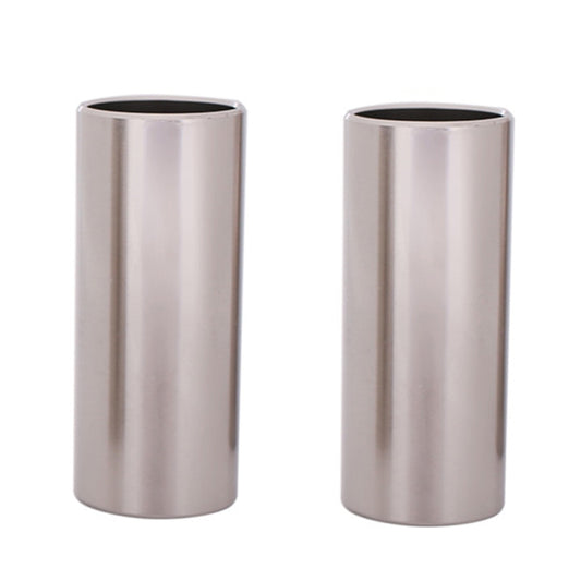2PCS Stainless Steel Guitar Slide Tube Folk Slide Block, Size: 28mm(Silver) - Guitar Tuner Accessories by buy2fix | Online Shopping UK | buy2fix