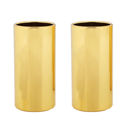 2PCS Stainless Steel Guitar Slide Tube Folk Slide Block, Size: 51mm(Gold) - Guitar Tuner Accessories by buy2fix | Online Shopping UK | buy2fix