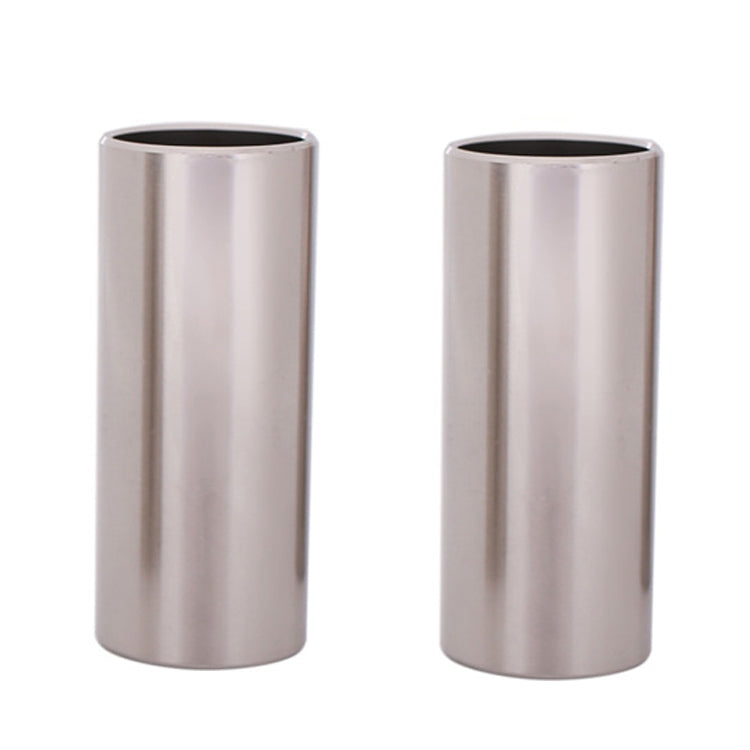 2PCS Stainless Steel Guitar Slide Tube Folk Slide Block, Size: 60mm(Silver) - Guitar Tuner Accessories by buy2fix | Online Shopping UK | buy2fix