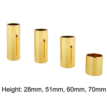 2PCS Stainless Steel Guitar Slide Tube Folk Slide Block, Size: 60mm(Gold) - Guitar Tuner Accessories by buy2fix | Online Shopping UK | buy2fix