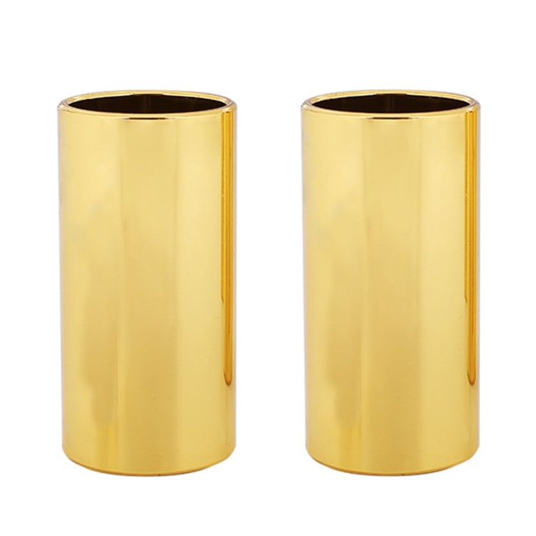 2PCS Stainless Steel Guitar Slide Tube Folk Slide Block, Size: 70mm(Gold) - Guitar Tuner Accessories by buy2fix | Online Shopping UK | buy2fix