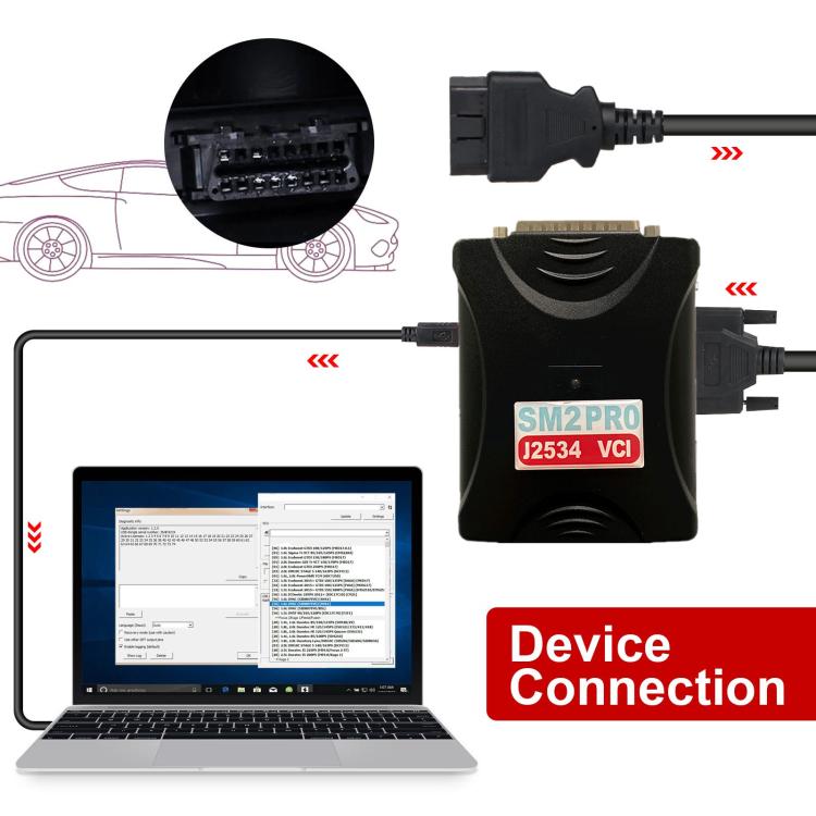 SM2 PRO J2534 VCI PCM ECU 67 In 1 Programming Dongle(US Plug) - Bluetooth Adapters by buy2fix | Online Shopping UK | buy2fix