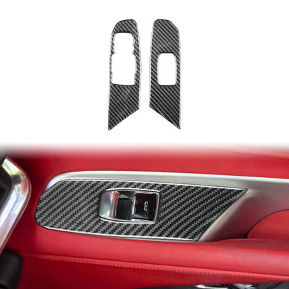 For Chevrolet Corvette C8 2pcs /Set Left-Hand Drive Lift Button Decorative Sticker(Black) - Car Interior Mouldings by buy2fix | Online Shopping UK | buy2fix