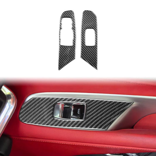 For Chevrolet Corvette C8 2pcs /Set Left-Hand Drive Lift Button Decorative Sticker(Black) - Car Interior Mouldings by buy2fix | Online Shopping UK | buy2fix