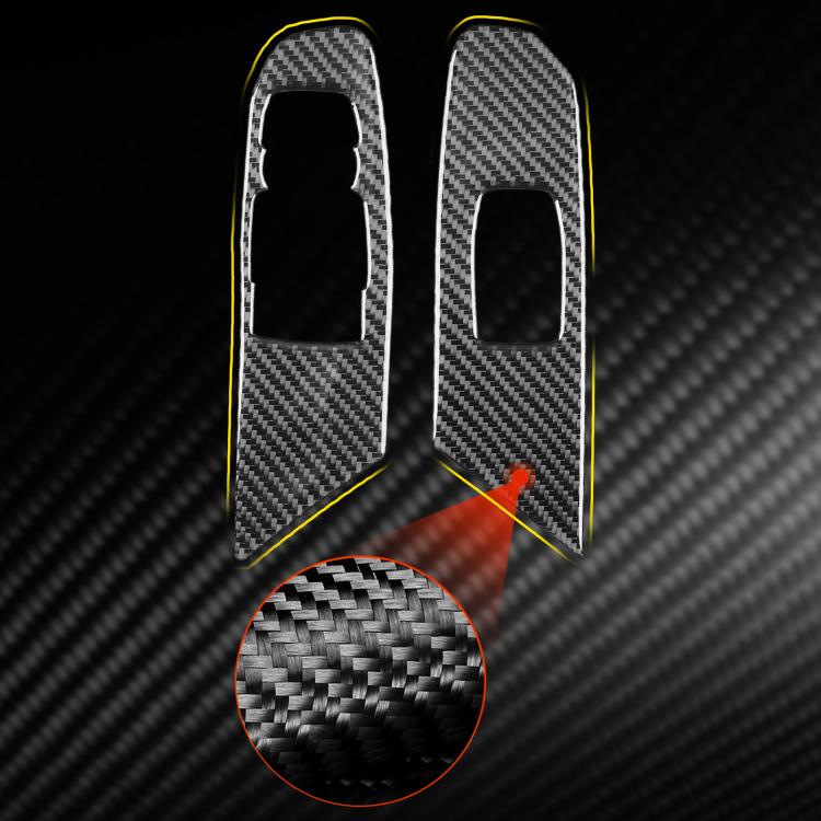For Chevrolet Corvette C8 2pcs /Set Left-Hand Drive Lift Button Decorative Sticker(Black) - Car Interior Mouldings by buy2fix | Online Shopping UK | buy2fix