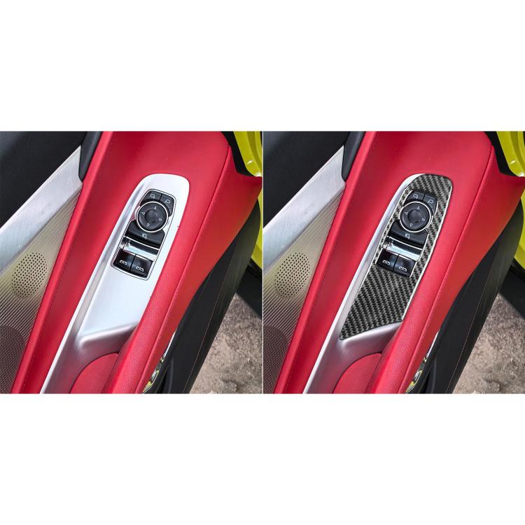 For Chevrolet Corvette C8 2pcs /Set Left-Hand Drive Lift Button Decorative Sticker(Black) - Car Interior Mouldings by buy2fix | Online Shopping UK | buy2fix