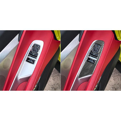 For Chevrolet Corvette C8 2pcs /Set Left-Hand Drive Lift Button Decorative Sticker(Black) - Car Interior Mouldings by buy2fix | Online Shopping UK | buy2fix