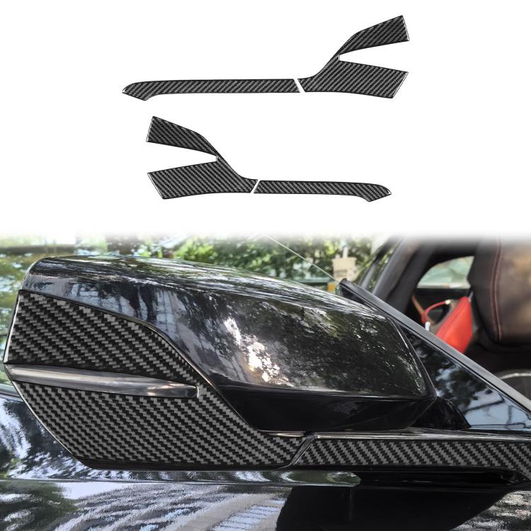 For Chevrolet Corvette C8 4pcs /Set Right-Hand Drive Rearview Mirror Anti-Scratch Sticker(Black) - Car Interior Mouldings by buy2fix | Online Shopping UK | buy2fix