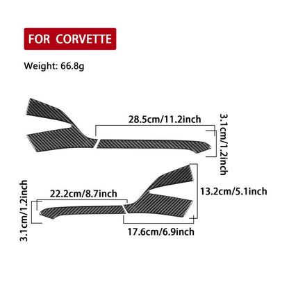 For Chevrolet Corvette C8 4pcs /Set Right-Hand Drive Rearview Mirror Anti-Scratch Sticker(Black) - Car Interior Mouldings by buy2fix | Online Shopping UK | buy2fix