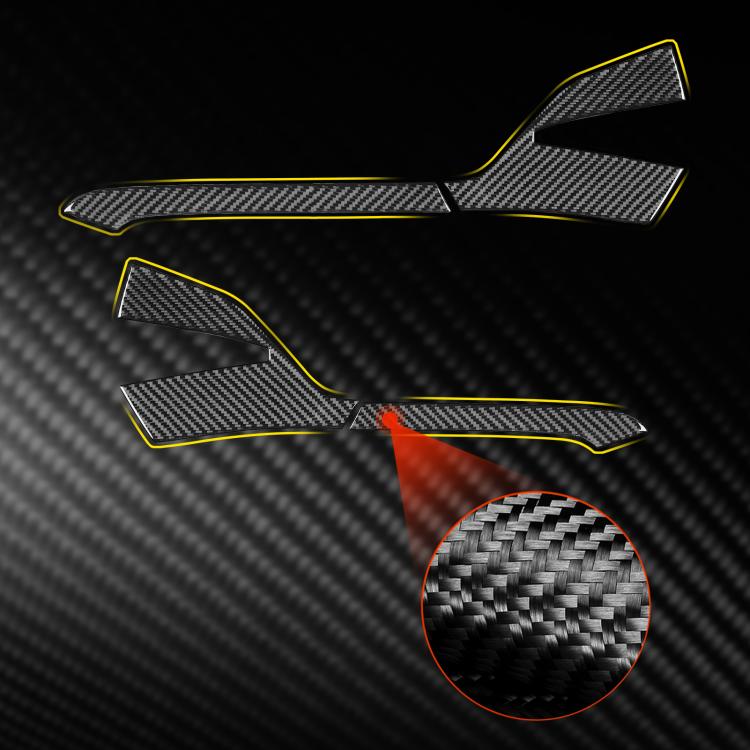 For Chevrolet Corvette C8 4pcs /Set Right-Hand Drive Rearview Mirror Anti-Scratch Sticker(Black) - Car Interior Mouldings by buy2fix | Online Shopping UK | buy2fix