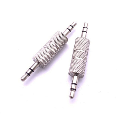 3pcs Metal 3.5mm Audio Male To Male Straight Through Adaptor(Nickel Plated) - Audio Adapter by buy2fix | Online Shopping UK | buy2fix