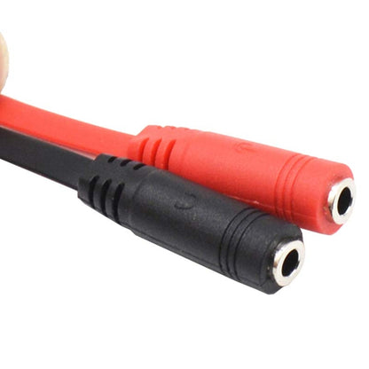 Y-1001 10pcs 20cm 3.5mm Car Audio Computer Headset Microphone 2 In 1 Adapter Cable(Nickel Plated) by buy2fix