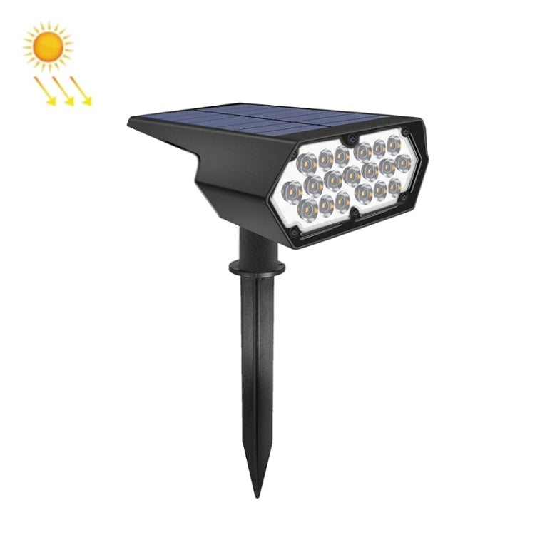 19LED Solar Plug-in Lawn Spotlight Garden Villa Lighting Wall Lamp by buy2fix