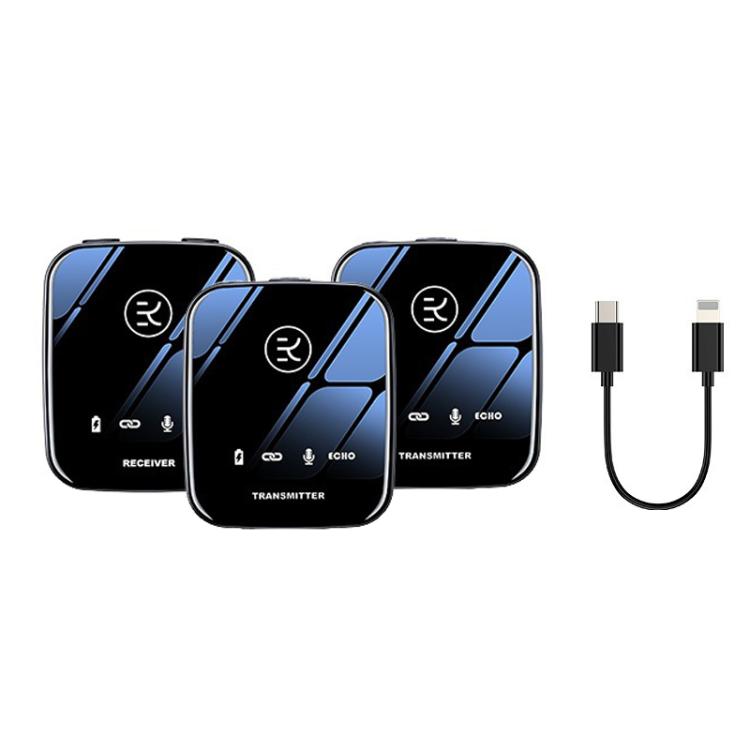 M18 Wireless Microphone Collar Clip Recording Equipment, Style: 1 In 2 8Pin - Microphone by buy2fix | Online Shopping UK | buy2fix