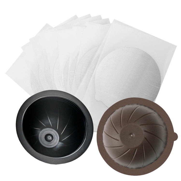 ICafilas Coffee Capsule Shell For Nespresso Vertuo Plus ENV 135/Vertuo ENV 150/BNV450WHT1BUC1, Color: Black+Brown+100 Aluminum Foil - Coffee Machine Parts by buy2fix | Online Shopping UK | buy2fix