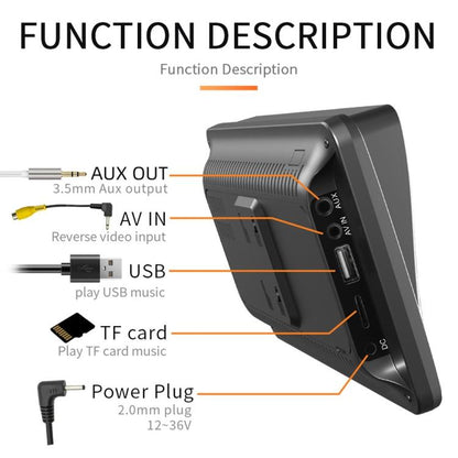 7 inch AHD Wireless CarPlay Car MP5 Player, Support Mobile Phone Interconnection(With Camera) - Car MP3 & MP4 & MP5 by buy2fix | Online Shopping UK | buy2fix