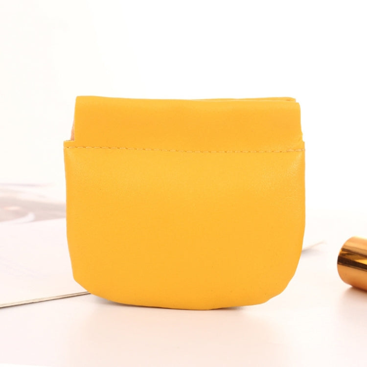 Portable Lipstick PU Case Mini Coin Cases Headphones Bag(Yellow) by buy2fix