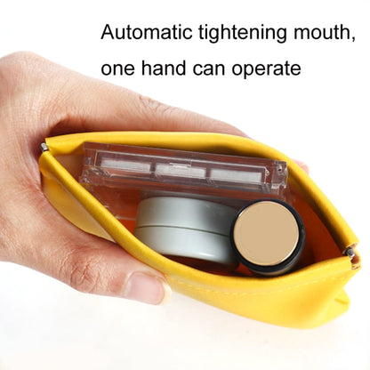 Portable Lipstick PU Case Mini Coin Cases Headphones Bag(Yellow) by buy2fix