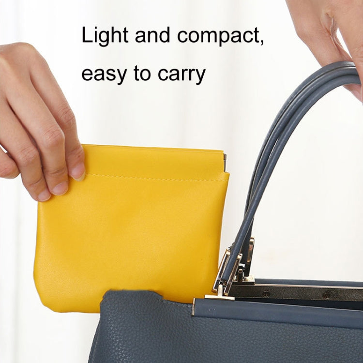 Portable Lipstick PU Case Mini Coin Cases Headphones Bag(Yellow) by buy2fix