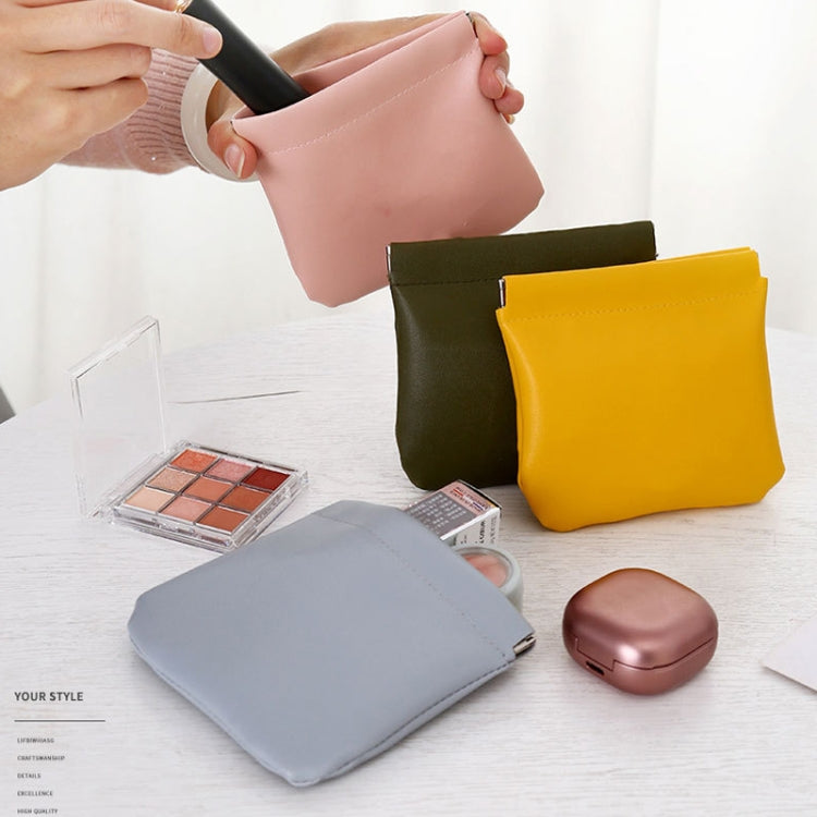 Portable Lipstick PU Case Mini Coin Cases Headphones Bag(Pink) - Digital Storage Bag by buy2fix | Online Shopping UK | buy2fix