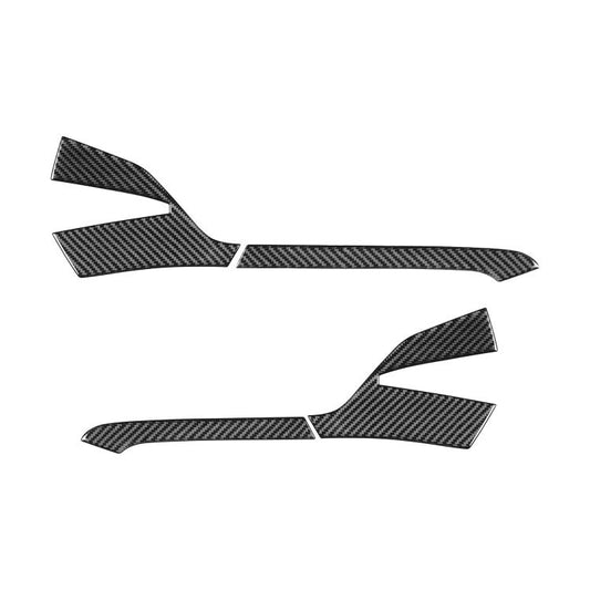 For Chevrolet Corvette C8 4pcs /Set Left-Hand Drive Rearview Mirror Anti-Scratch Stickers(Black) - Car Interior Mouldings by buy2fix | Online Shopping UK | buy2fix