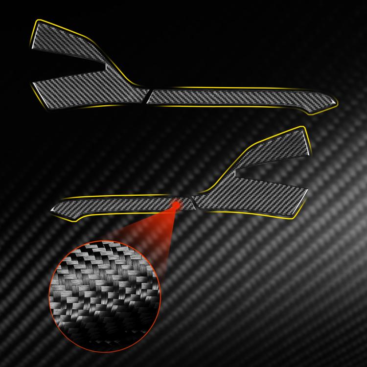 For Chevrolet Corvette C8 4pcs /Set Left-Hand Drive Rearview Mirror Anti-Scratch Stickers(Black) - Car Interior Mouldings by buy2fix | Online Shopping UK | buy2fix